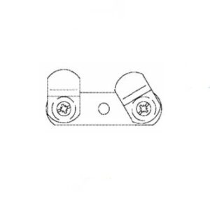 piastra sostegno binario con aletta