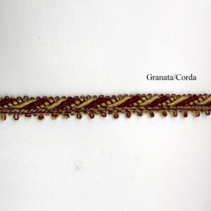 bordino cordonetto lucido granata.corda