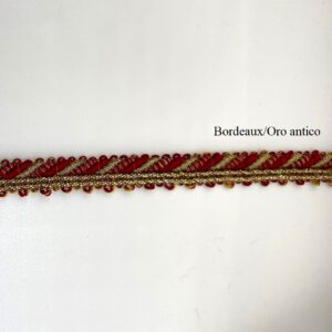 bordino cordonetto lurex bordeaux.oro antico