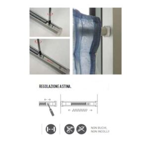 guidatenda a molla argento 27-40 cm