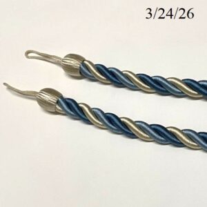 bracciale cable' celeste avorio