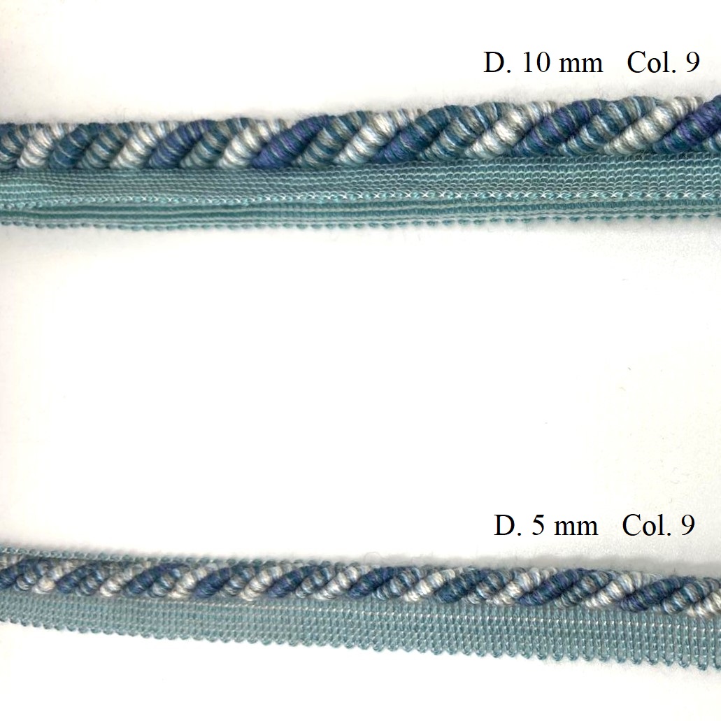 cordone con fettuccia bicolore blu