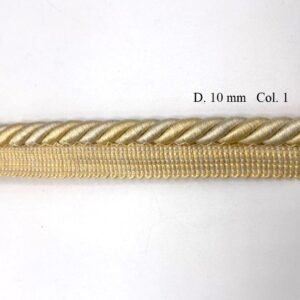 cordone con fettuccia d. 10 gardenia champagne