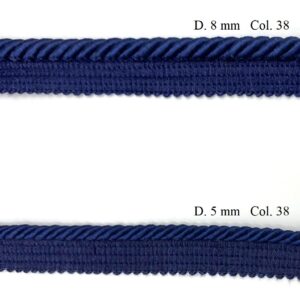 cordone con fettuccia d. 5 d. 8 blu