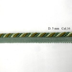 cordone d. 5 con fettuccia bicolore verde