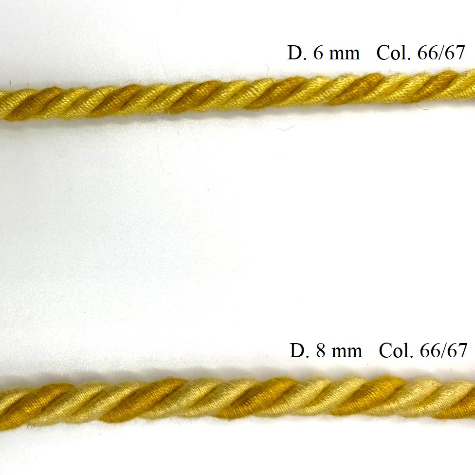 cordone d. 6 d. 8 bicolore giallo arancio