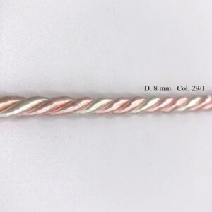 cordone d. 8 bicolore bianco rosa