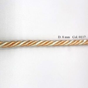 cordone d. 8 bicolore bianco salmone