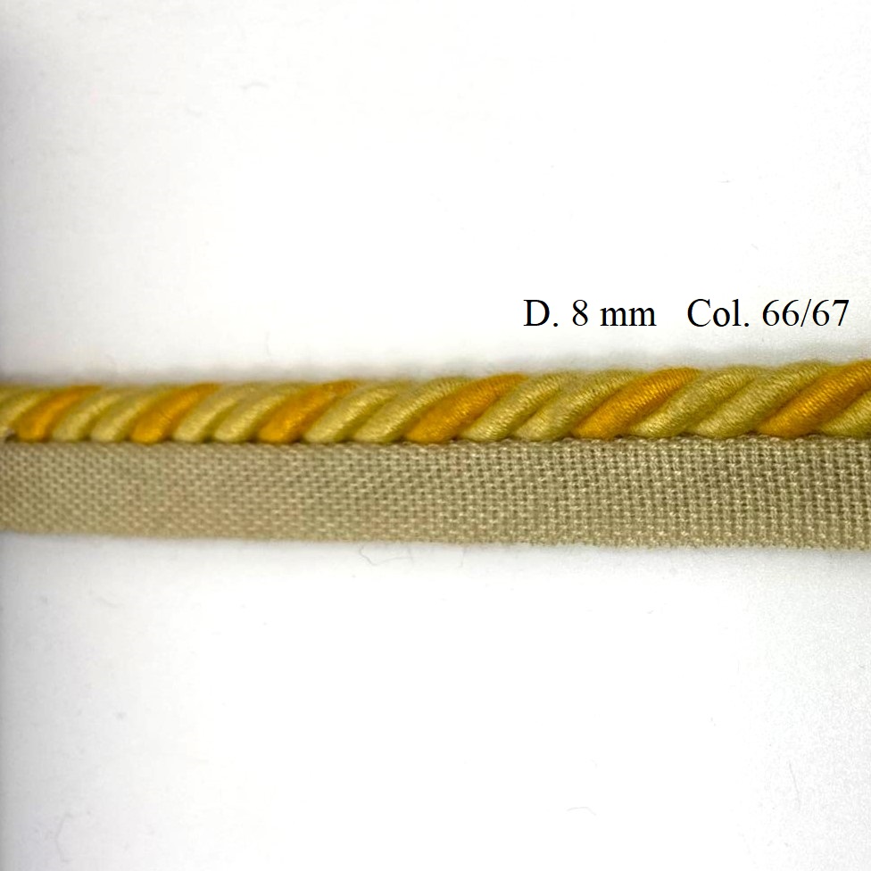 cordone d. 8 bicolore giallo arancio