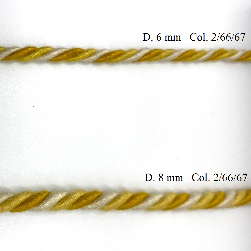 cordone d. 8 e d. 6 bicolore giallo