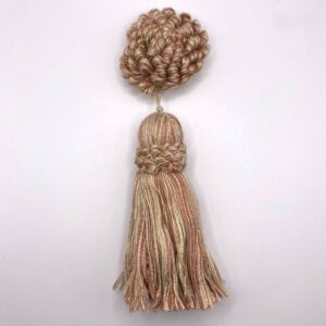 fiocco cortisana con rosetta rosa panna