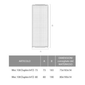 rete duplex inferiore con doghe