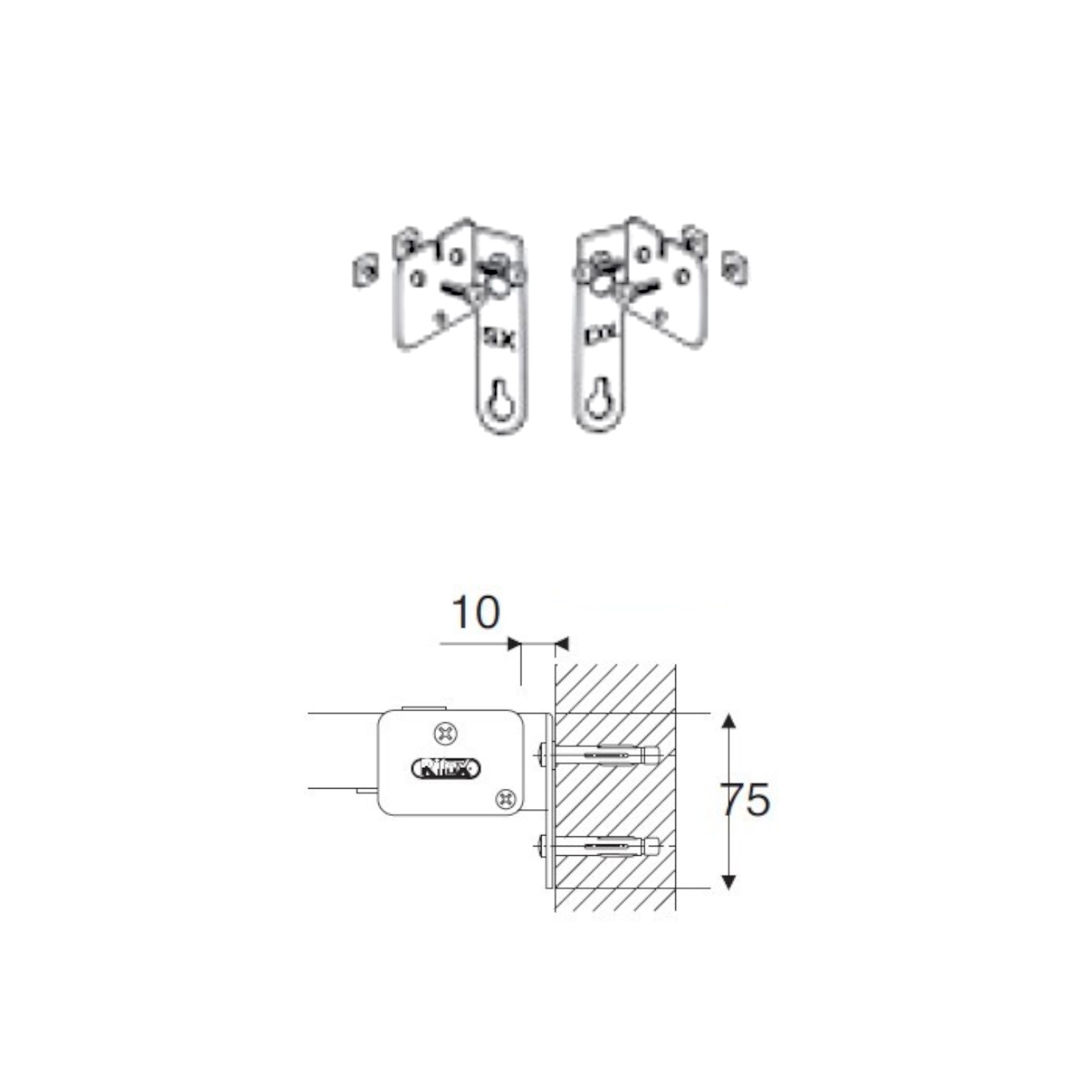 coppia supporti laterali