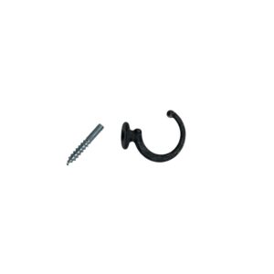 gancio fermatenda nero opaco sfumato argento