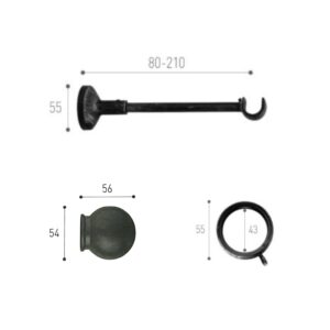 supporto lungo finale sfera anello gea 30