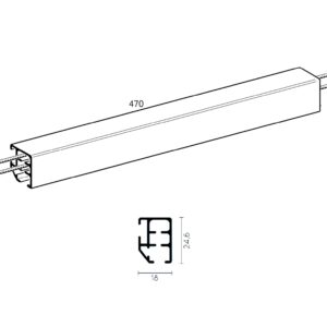 Profilo in alluminio 18x24,6 arco