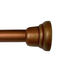 Scorritenda in legno d. 23 mm senza corda con rosetta rosso anticato