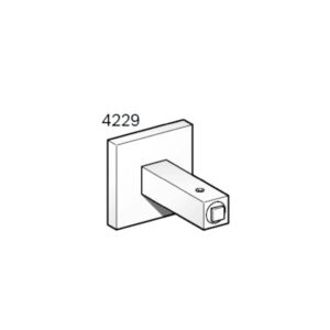 Supporto 6,8 cm alluminio cromato per sistema Qbox 453