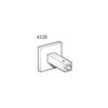 Supporto parete soffitto 3,8 cm alluminio satinato per sistema Qbox 453