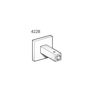 Supporto parete soffitto 3,8 cm alluminio satinato per sistema Qbox 453