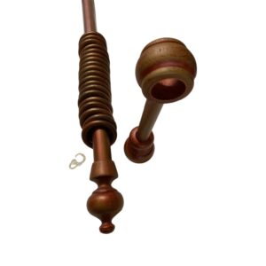 scorritenda in legno d. 23 mm rosso antico