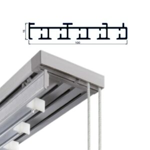 sistema oriente 545 a 5 canali per tende a pannelli