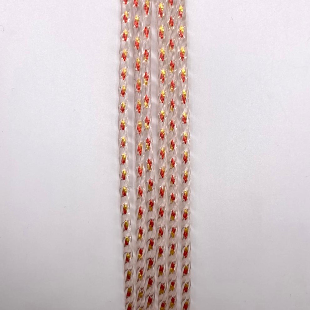 tenda per uscio filo colorato giallo rosso