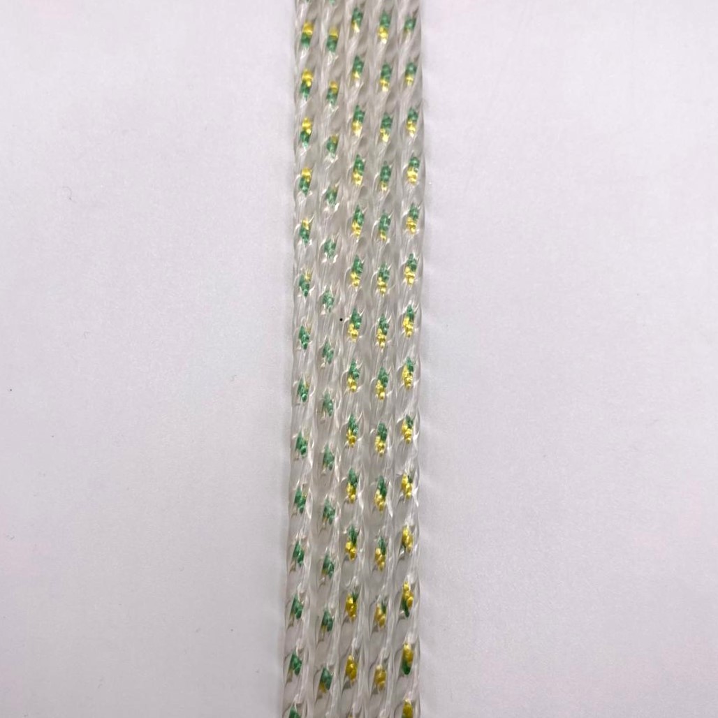 tenda per uscio filo colorato verde giallo