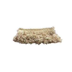 frangia arricciata beige